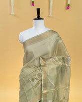 SC3149 - Tissue Saree With Foil Over The Body